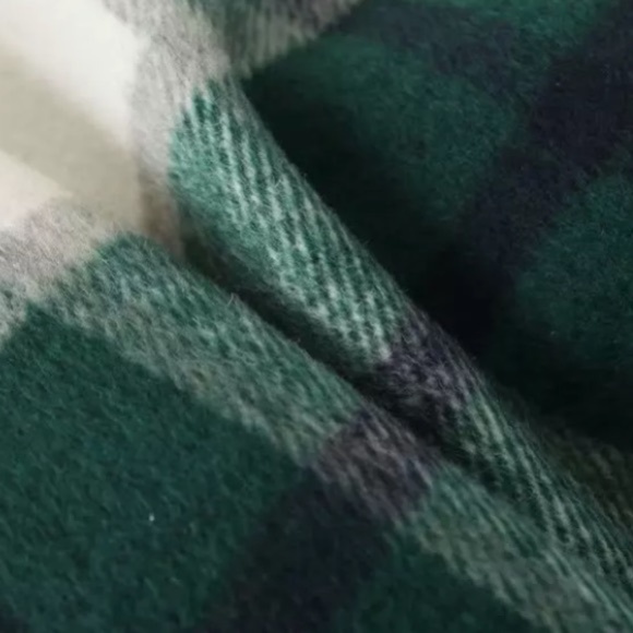 SOLD OUT Green Plaid Oversized Flannel Shacket Shirt Jacket - Picture 12 of 15